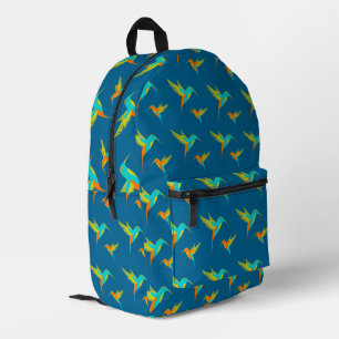 Sac À Dos Imprimé Colibri exotique Motif tropical bleu