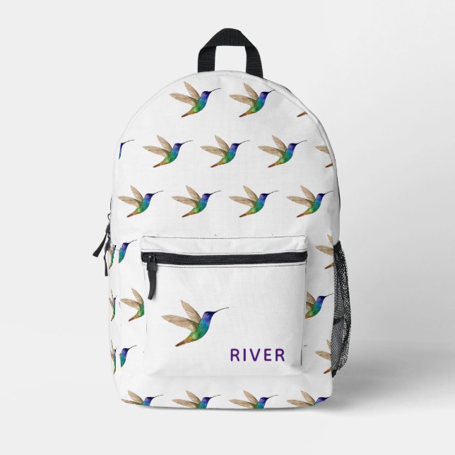 Sac À Dos Imprimé Colibri personnalisé (Recto)