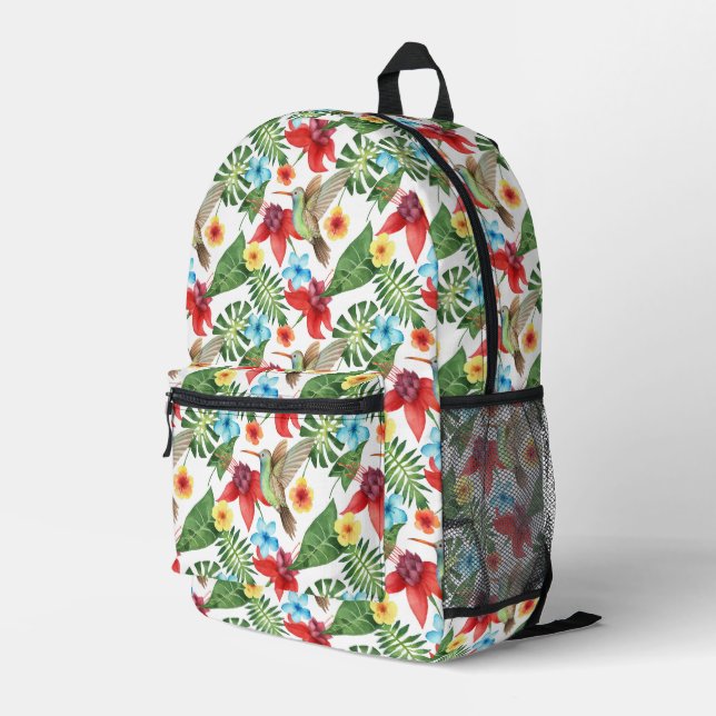 Sac À Dos Imprimé Colibri tropical (Coin arrière droit)