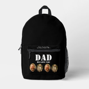 Sac À Dos Imprimé Collage photo drôle de la fête des pères avec visa