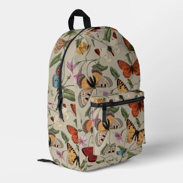 Sac À Dos Imprimé Collection de la papillon Moth Nature Dessin (Coin arrière gauche)