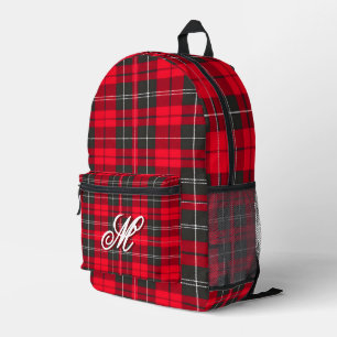 Sac À Dos Imprimé Collection moderne Tartan Plaid Traditionnel Rouge