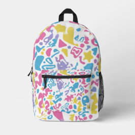 Sac À Dos Imprimé coloré et amusant formes pastel