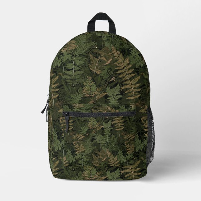Sac À Dos Imprimé Combinaison de camouflage en fougère (Recto)