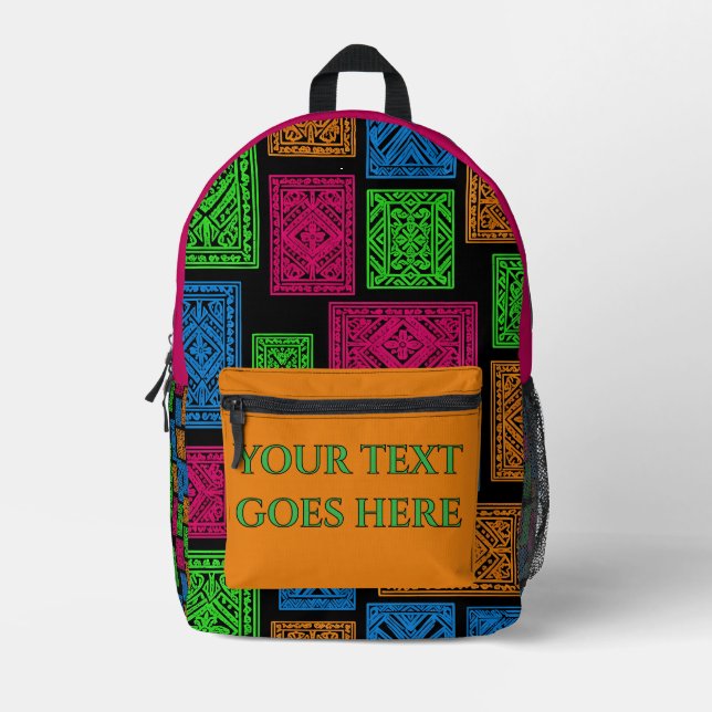 Sac À Dos Imprimé Conception abstraite personnalisée géométrique (Recto)