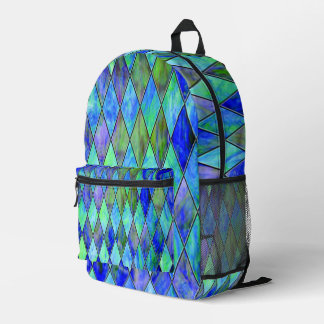 Sac À Dos Imprimé Conception Blue Diamant