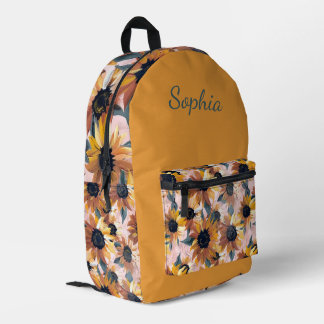Sac À Dos Imprimé Conception de l'aquarelle de tournesol