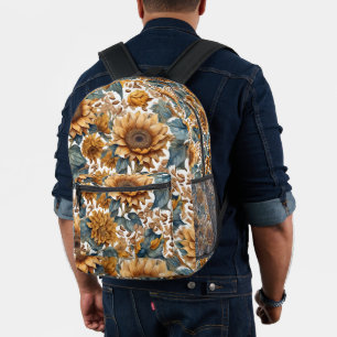Sac À Dos Imprimé Conception de motif de tournesols dansants