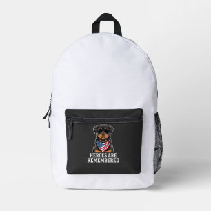 Sac À Dos Imprimé Conception de vecteur de chien héros Rottweiler pa