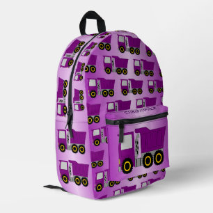 Sac À Dos Imprimé Conception personnalisée de camion violet