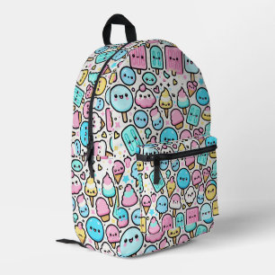 Sac À Dos Imprimé Cone de crème glacée et gribouillis