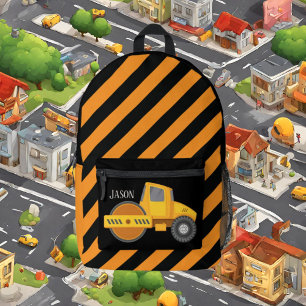 Sac À Dos Imprimé Cool boys Construction paveur camion ajouter le no