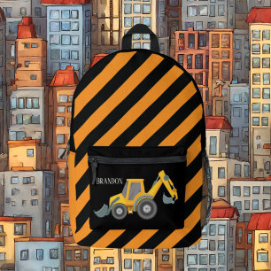 Sac À Dos Imprimé Cool boys Construction truck ajouter nom