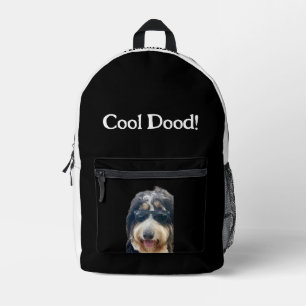 Sac À Dos Imprimé "Cool Dood !" Chien mignon portant lunettes de sol