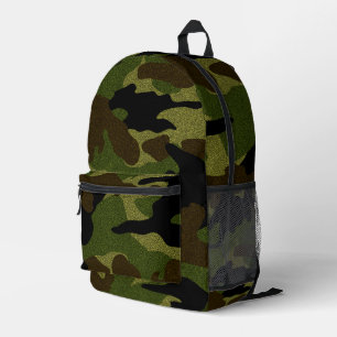 Sac À Dos Imprimé Cool Faux Cloth Green Camo Militaire