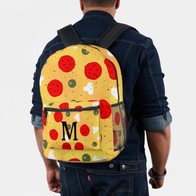 Sac À Dos Imprimé Cool plaisir pizza pepperoni champignon Monogram (Insitu (Modèle))