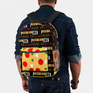 Sac À Dos Imprimé Cool plaisir pizza pepperoni motif fromage croûte