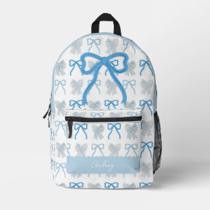 Sac À Dos Imprimé Coquette Blue Bow/Ribbon Motif