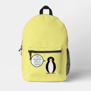 Sac À Dos Imprimé Costume d'anniversaire avec Mme Penguin Personnali