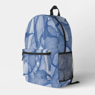 Sac À Dos Imprimé Couche mystique des rayures de chiffon bleu