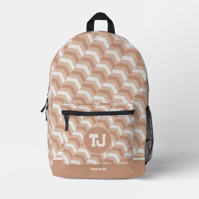 Sac À Dos Imprimé Couleur crème cool personnalisée (Recto)