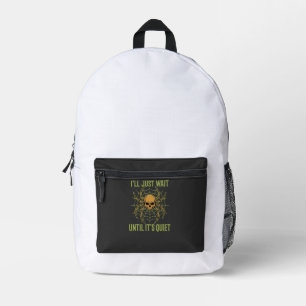 Sac À Dos Imprimé Crâne d'araignée Halloween silencieux