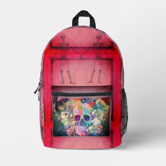 Sac À Dos Imprimé Crâne néon