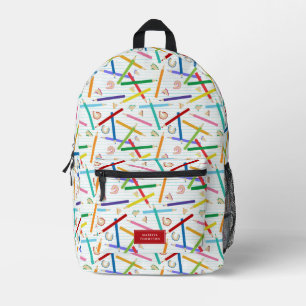 Sac À Dos Imprimé Crayons colorés Enfants Motifs