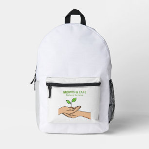 Sac À Dos Imprimé Croissance & Soin   Nourrir l'Avenir Inspirant