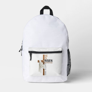 Sac À Dos Imprimé Croix de Pâques vintage personnalisée Il est ressu