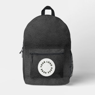 Sac À Dos Imprimé Cuir noir Faux avec logo