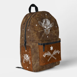 Sac À Dos Imprimé Custom Classic cowboy et fusils Cuir Brown 1898
