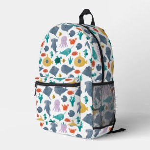 Sac À Dos Imprimé Cute Aquarelle Océan Animaux Motif