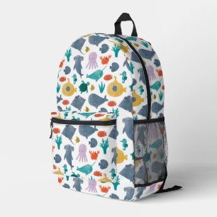 Sac À Dos Imprimé Cute Aquarelle Océan Animaux Motif