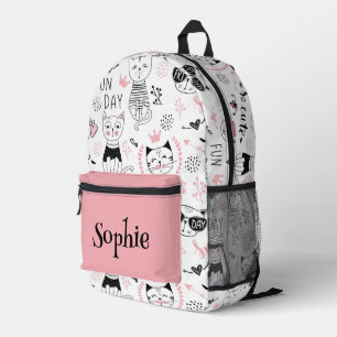 Sac À Dos Imprimé Cute Cats Personnalisé