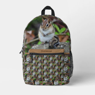 Sac À Dos Imprimé Cute Chipmunk Faune Animal Personnalisé