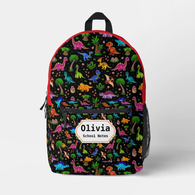 Sac À Dos Imprimé Cute Dinosaur Retour à l'école (Recto)