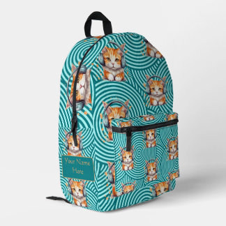 Sac À Dos Imprimé Cute Funny Kitten personnalisé