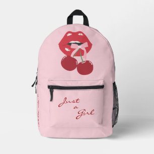 Sac À Dos Imprimé Cute Girin Feminine Cerise lèvres