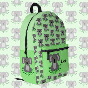 Sac À Dos Imprimé Cute koala avec eucalyptus, enfants personnalisés