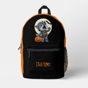 Sac À Dos Imprimé Cute, loup-garou d'Halloween