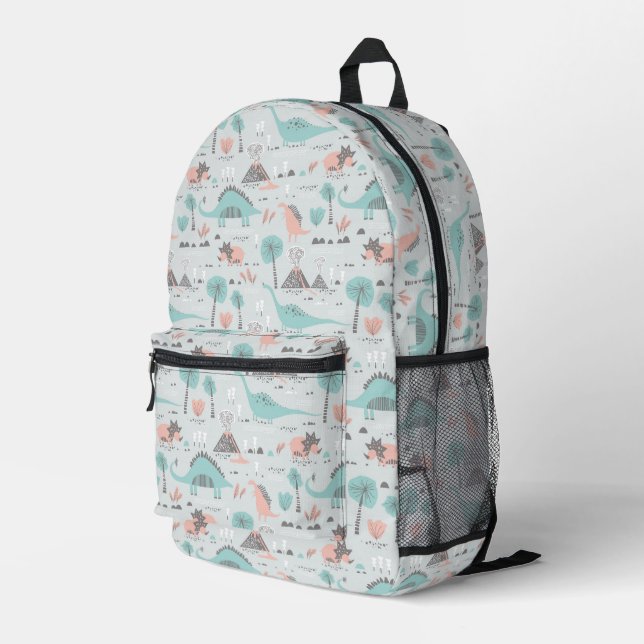 Sac À Dos Imprimé Cute Pastel Dinosaur Motif (Coin arrière droit)