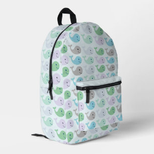 Sac À Dos Imprimé Cute Pastel Whales Motif