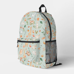 Sac À Dos Imprimé Cute Turquoise bébé animal Pastel Motif
