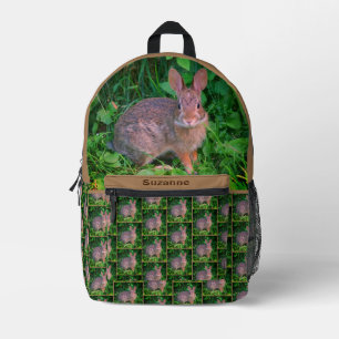 Sac À Dos Imprimé Cute Wild Brown lapin Animal personnalisé