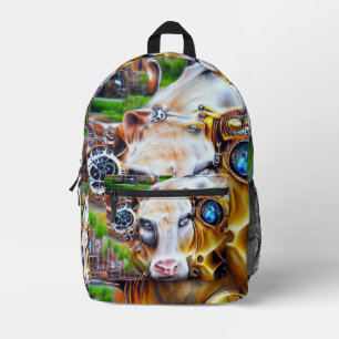 Sac À Dos Imprimé Cyber-vache vapeur