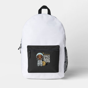 Sac À Dos Imprimé Dachshund Chien Spatial Astronaute Vecteur