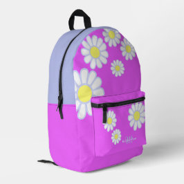 Sac À Dos Imprimé Daisy Simple Monogramme Violet