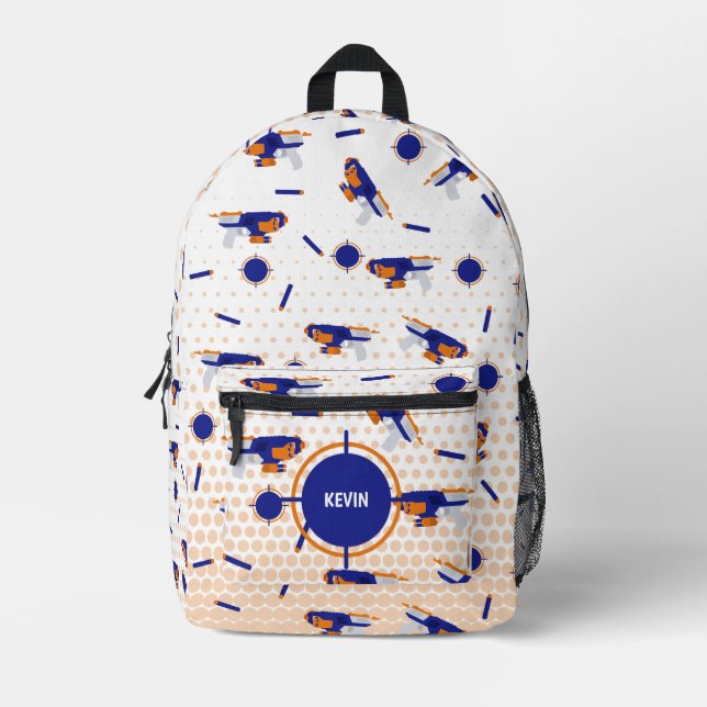 Sac À Dos Imprimé Dart Gun Battle War Boys Target Motif School (Recto)