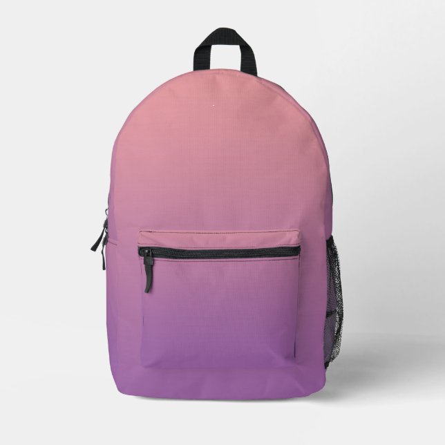 Sac À Dos Imprimé Dégradé Ombre rose violet (Recto)
